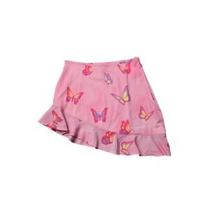 Sugar Thrillz Butterfly Graphic Mini Pink Skirt Size: XS